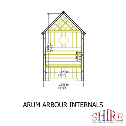 Shire Arum Arbour Seat Pressure Treated - JJ Building Materials