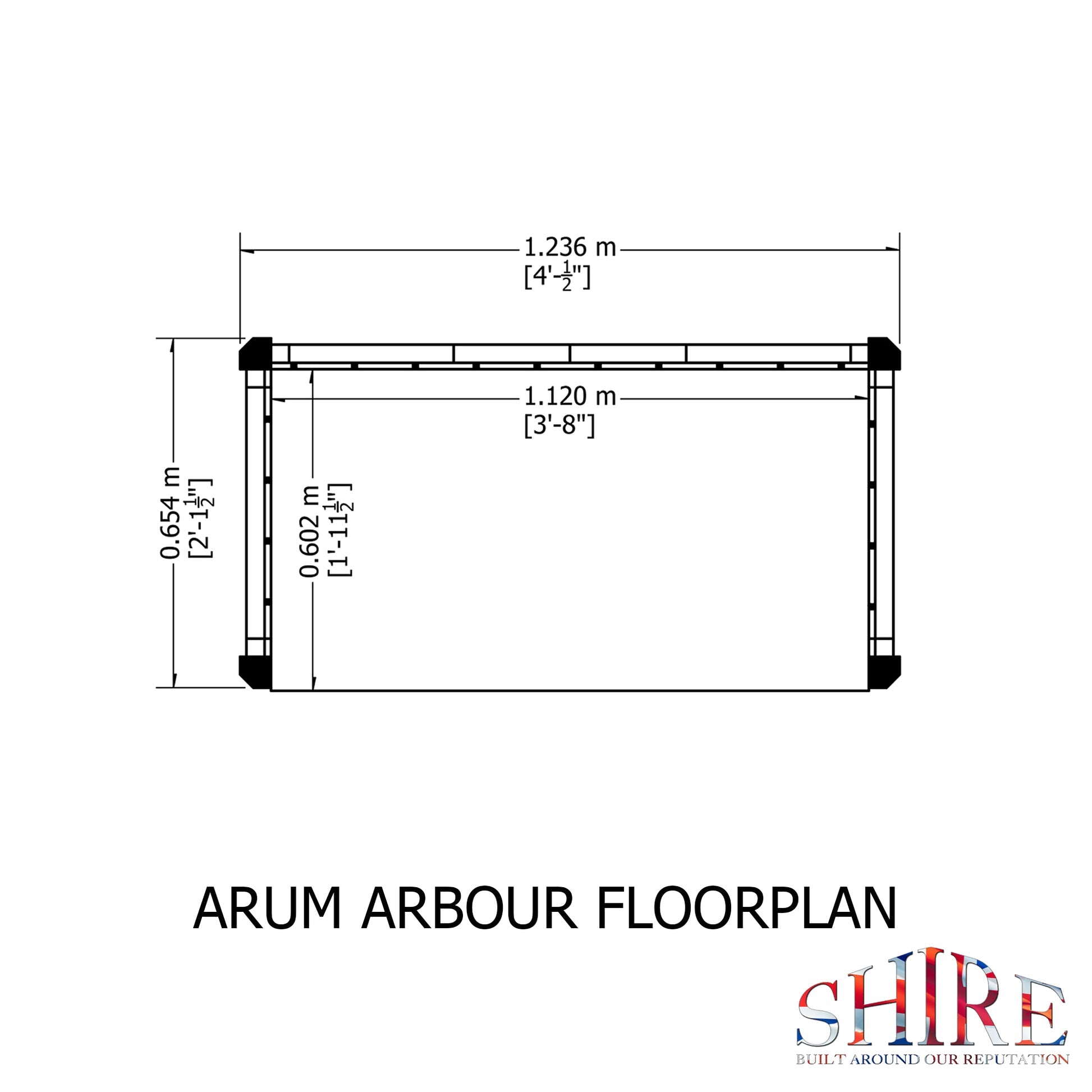 Shire Arum Arbour Seat Pressure Treated - JJ Building Materials