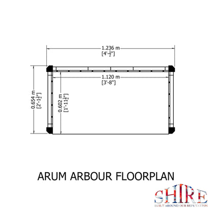 Shire Arum Arbour Seat Pressure Treated - JJ Building Materials