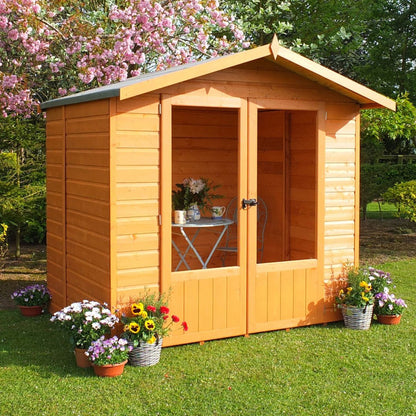 Shire Avance 7x5ft T&G Double Door Wooden Summerhouse - JJ Building Materials