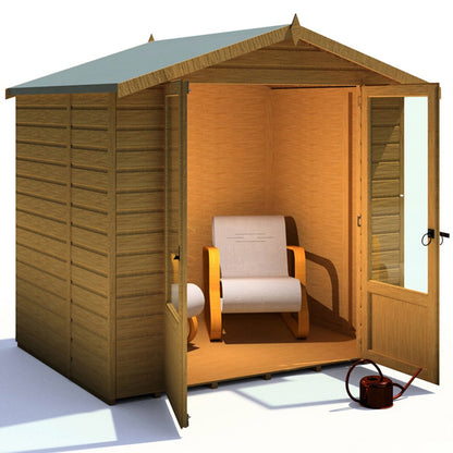Shire Avance 7x5ft T&G Double Door Wooden Summerhouse - JJ Building Materials