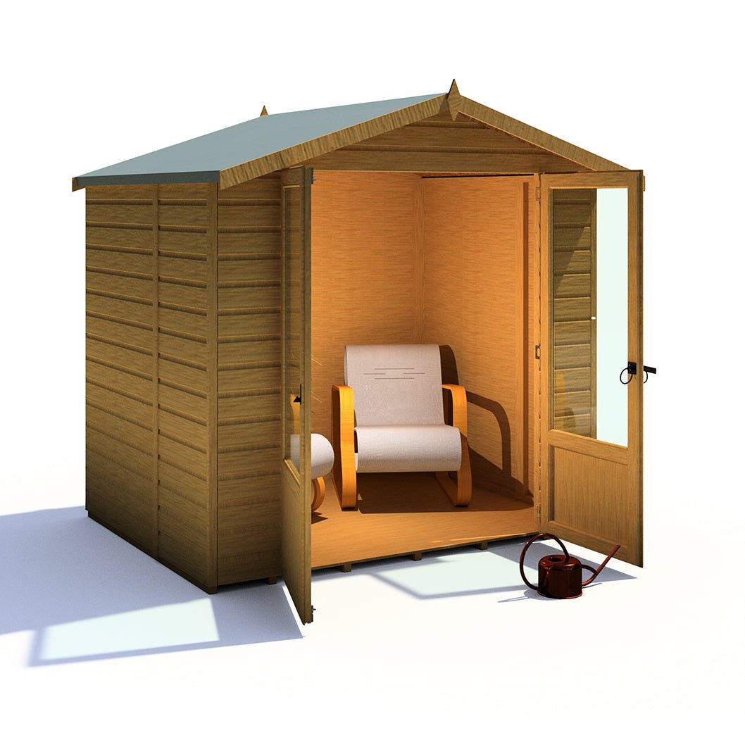 Shire Avance 7x5ft T&G Double Door Wooden Summerhouse - JJ Building Materials