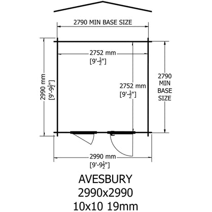 Shire Avesbury Log Cabin With 19mm Log Thickness - JJ Building Materials