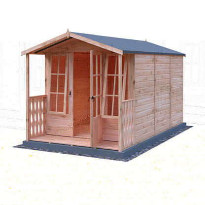 Shire Badminton 7x10ft Single Door T&G Wooden Summerhouse - JJ Building Materials
