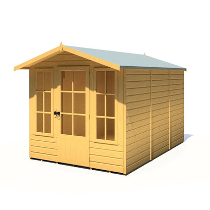 Shire Badminton 7x10ft Single Door T&G Wooden Summerhouse - JJ Building Materials
