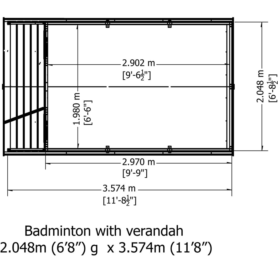 Shire Badminton 7x10ft Single Door T&G Wooden Summerhouse - JJ Building Materials