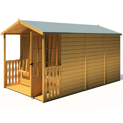 Shire Badminton 7x10ft Single Door T&G Wooden Summerhouse - JJ Building Materials
