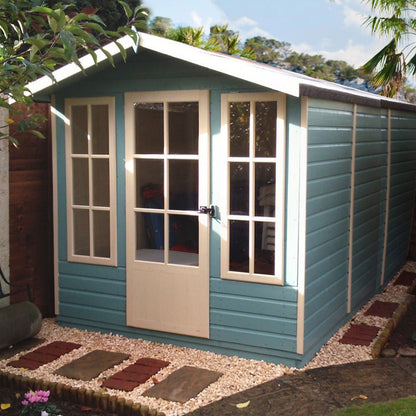 Shire Badminton 7x10ft Single Door T&G Wooden Summerhouse - JJ Building Materials