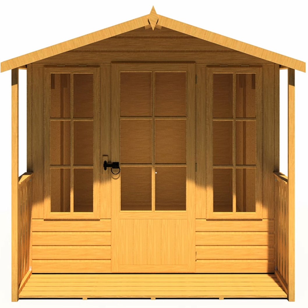 Shire Badminton 7x10ft Single Door T&G Wooden Summerhouse - JJ Building Materials