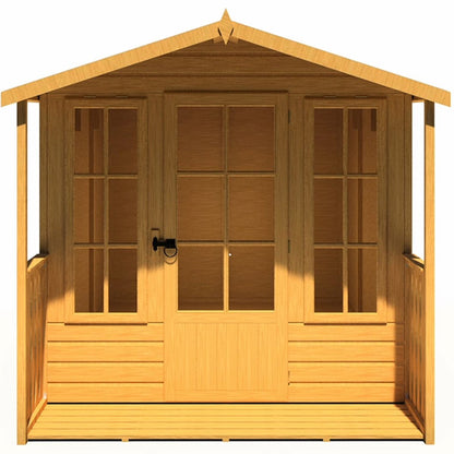 Shire Badminton 7x10ft Single Door T&G Wooden Summerhouse - JJ Building Materials
