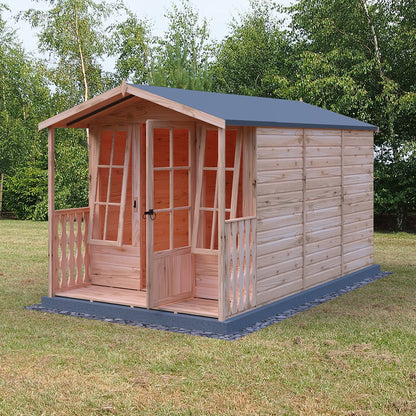 Shire Badminton 7x10ft Single Door T&G Wooden Summerhouse - JJ Building Materials