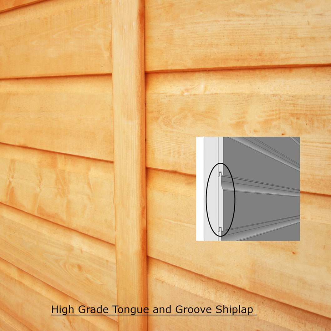 Shire Barclay 7x7ft Corner Double Door T&G Wooden Summerhouse - JJ Building Materials