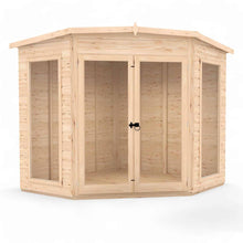 Shire Barclay 8x8ft Corner Double Door T&G Wooden Summerhouse - JJ Building Materials