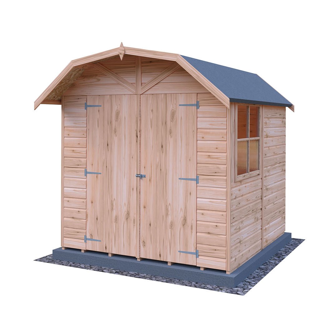 Shire Barn 7x7ft T&G Double Door Wooden Shed - JJ Building Materials
