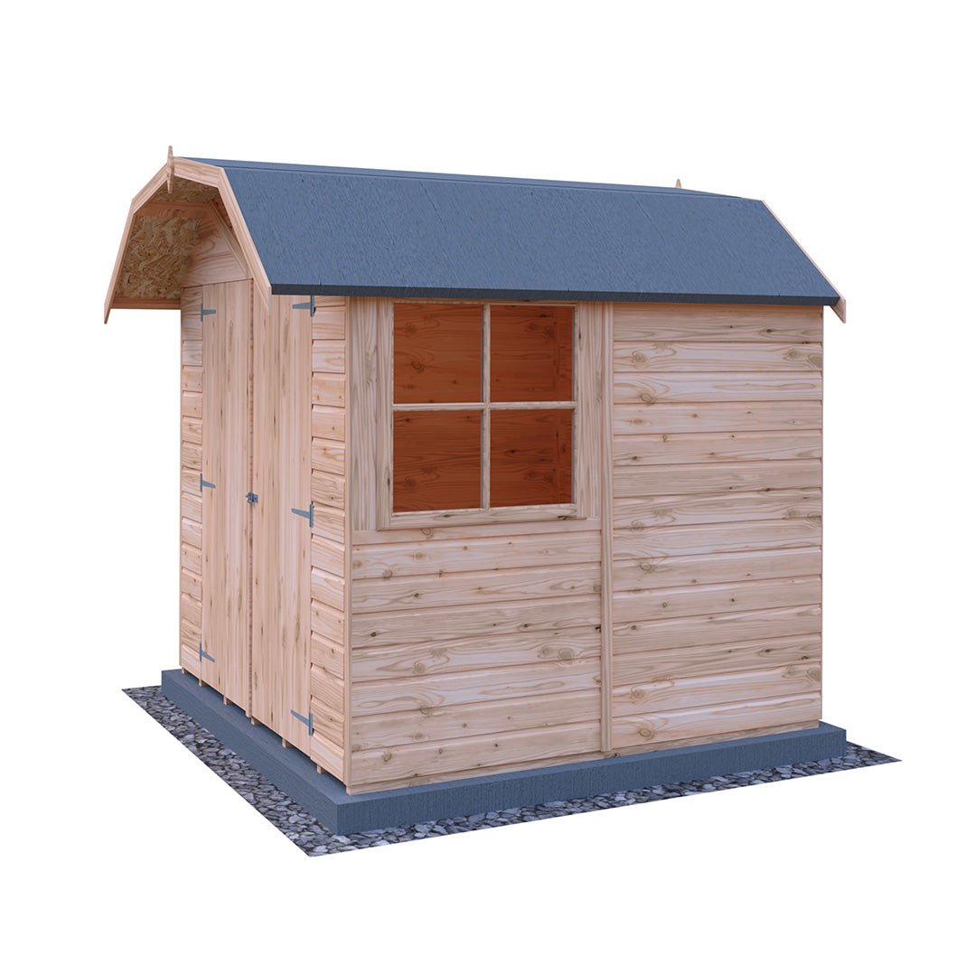 Shire Barn 7x7ft T&G Double Door Wooden Shed - JJ Building Materials