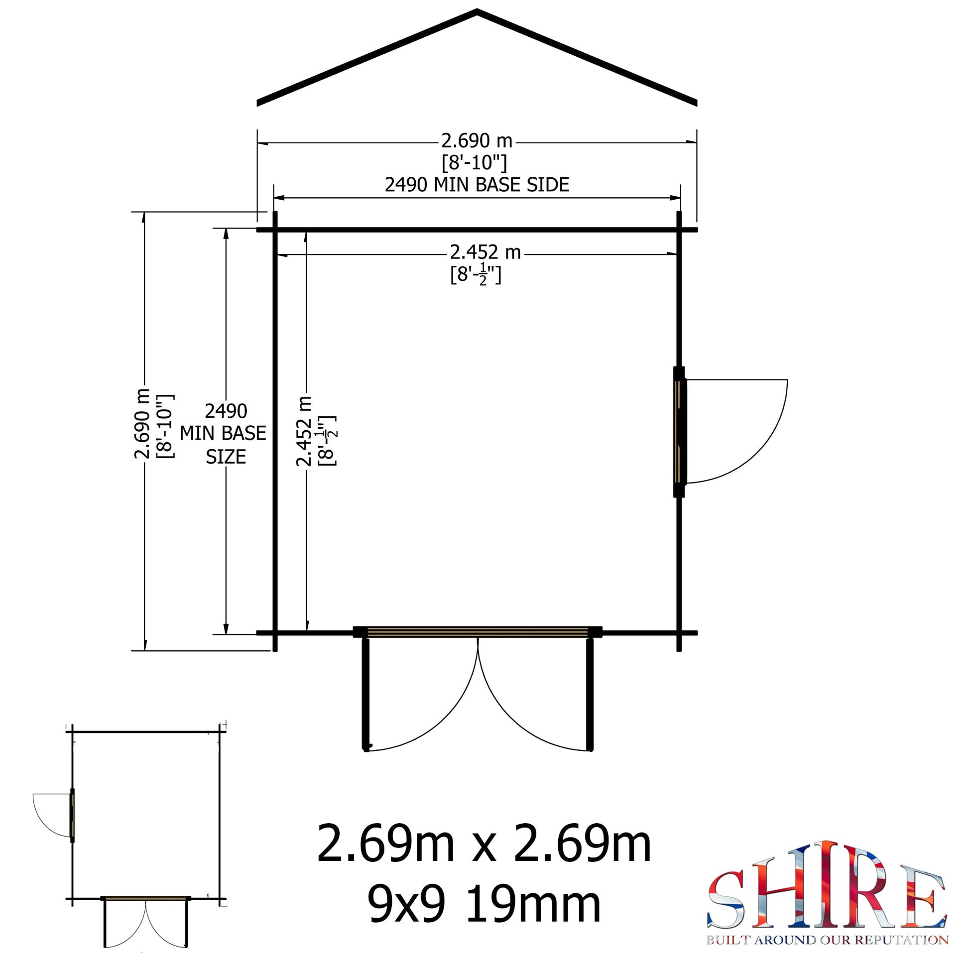 Shire Barnsdale Log Cabin With 19mm Log Thickness - JJ Building Materials