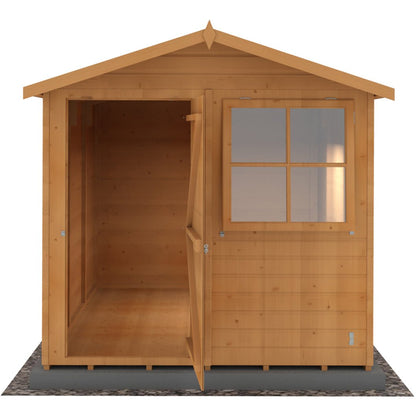 Shire Barraca 7x10ft T&G Single Door Apex Wooden Shed - JJ Building Materials