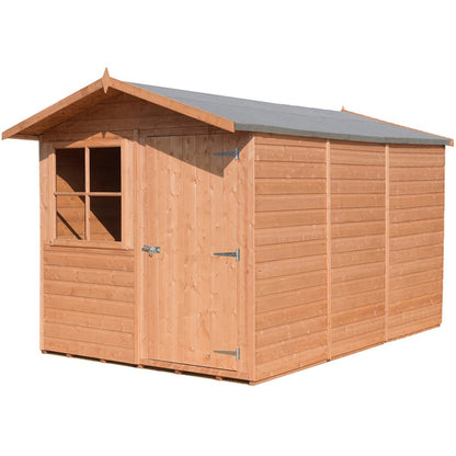 Shire Barraca 7x10ft T&G Single Door Apex Wooden Shed - JJ Building Materials