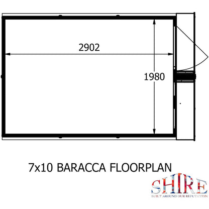 Shire Barraca 7x10ft T&G Single Door Apex Wooden Shed - JJ Building Materials