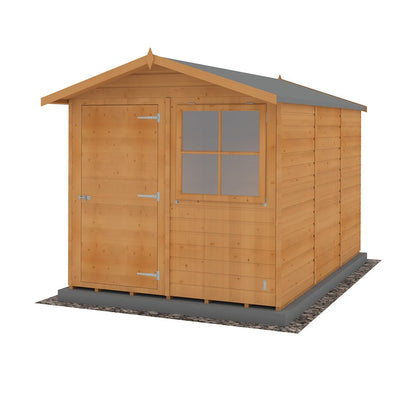 Shire Barraca 7x10ft T&G Single Door Apex Wooden Shed - JJ Building Materials