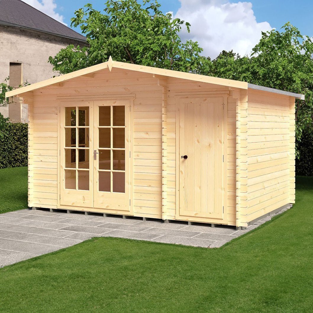 Shire Bourne 14x10ft Log Cabin With 28mm Log Thickness - JJ Building Materials