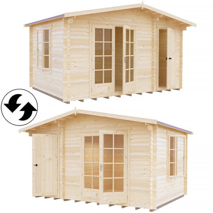 Shire Bourne 14x10ft Log Cabin With 28mm Log Thickness - JJ Building Materials