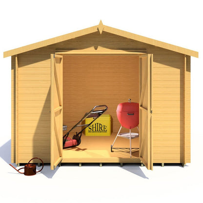 Shire Bradley Log Cabin With 19mm Log Thickness - JJ Building Materials