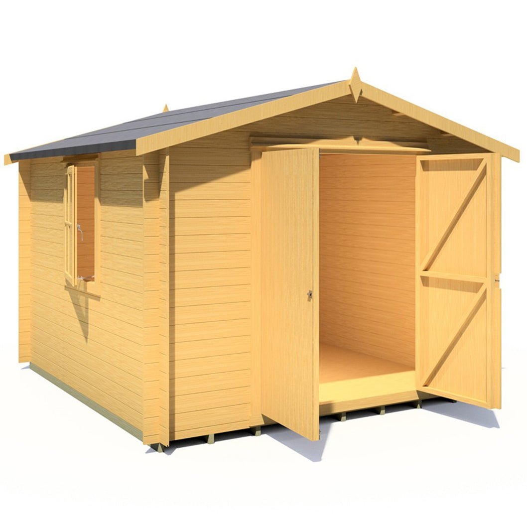 Shire Bradley Log Cabin With 19mm Log Thickness - JJ Building Materials