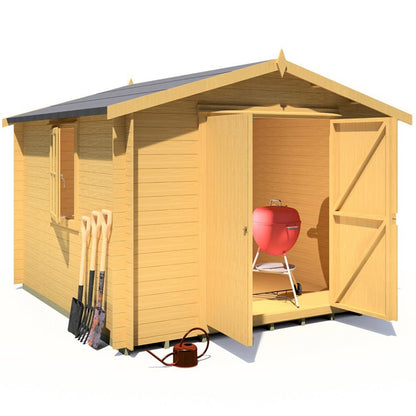 Shire Bradley Log Cabin With 19mm Log Thickness - JJ Building Materials