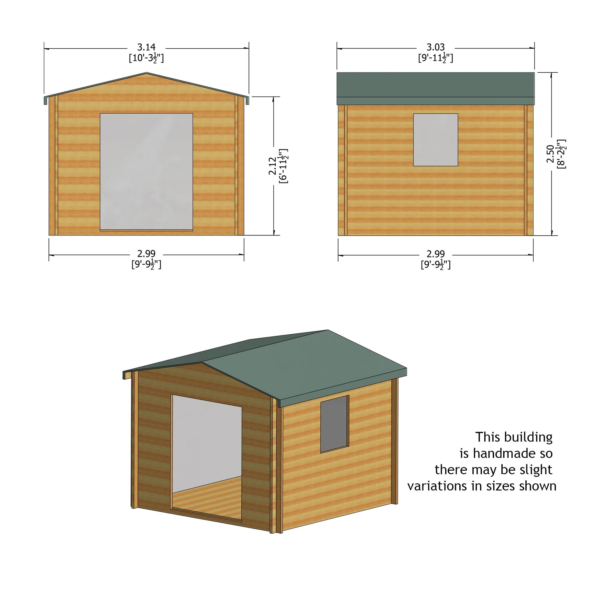 Shire Bradley Log Cabin With 19mm Log Thickness - JJ Building Materials