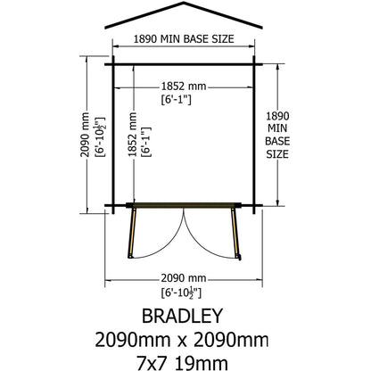 Shire Bradley Log Cabin With 19mm Log Thickness - JJ Building Materials