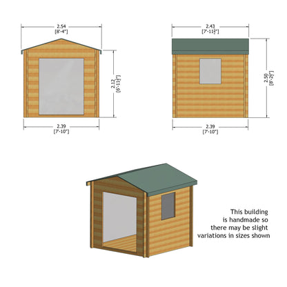 Shire Bradley Log Cabin With 19mm Log Thickness - JJ Building Materials