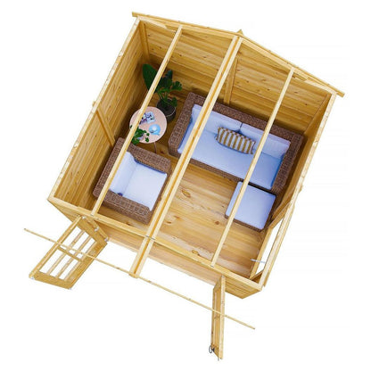 Shire Buckingham 7x7ft Double Door T&G Wooden Summerhouse - JJ Building Materials