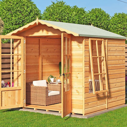 Shire Buckingham 7x7ft Double Door T&G Wooden Summerhouse - JJ Building Materials