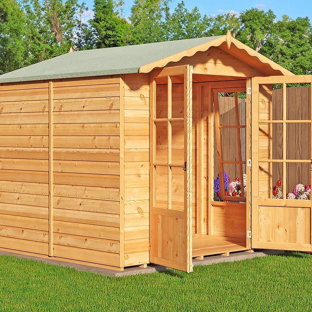 Shire Buckingham 7x7ft Double Door T&G Wooden Summerhouse - JJ Building Materials