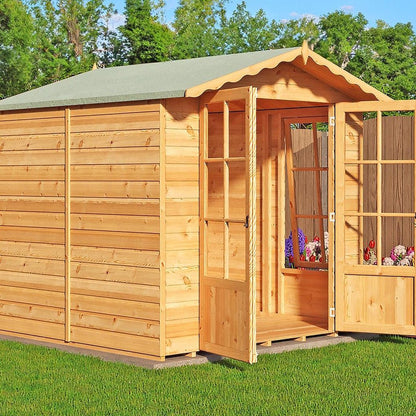 Shire Buckingham 7x7ft Double Door T&G Wooden Summerhouse - JJ Building Materials
