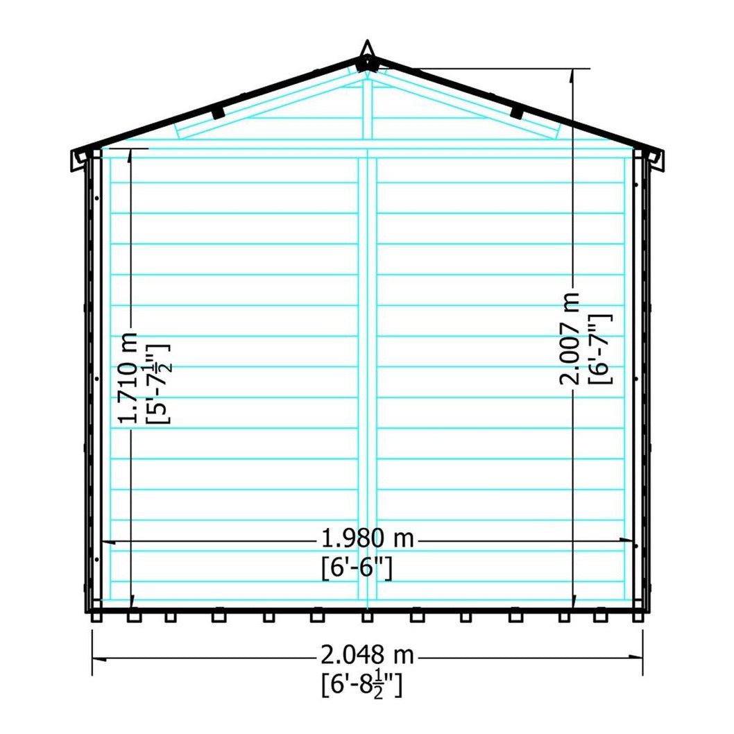 Shire Buckingham 7x7ft Double Door T&G Wooden Summerhouse - JJ Building Materials
