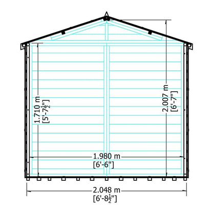 Shire Buckingham 7x7ft Double Door T&G Wooden Summerhouse - JJ Building Materials