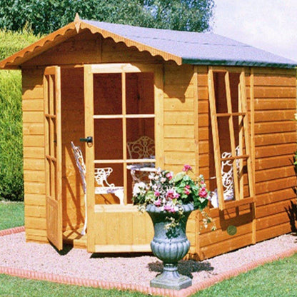 Shire Buckingham 7x7ft Double Door T&G Wooden Summerhouse - JJ Building Materials