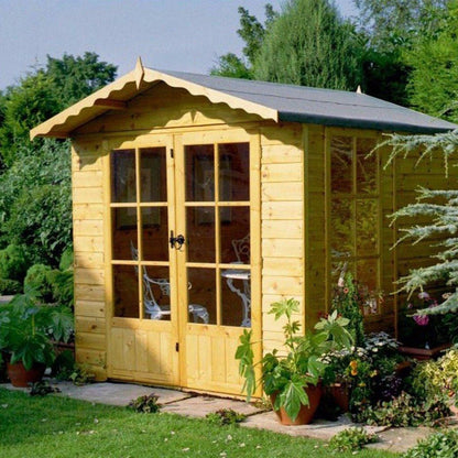 Shire Buckingham 7x7ft Double Door T&G Wooden Summerhouse - JJ Building Materials