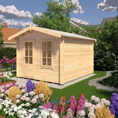 Shire Bucknells Log Cabin With 28mm Log Thickness - JJ Building Materials