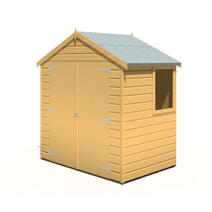 Shire Bute 4x6ft Shiplap Apex Double Door Wooden Shed - JJ Building Materials