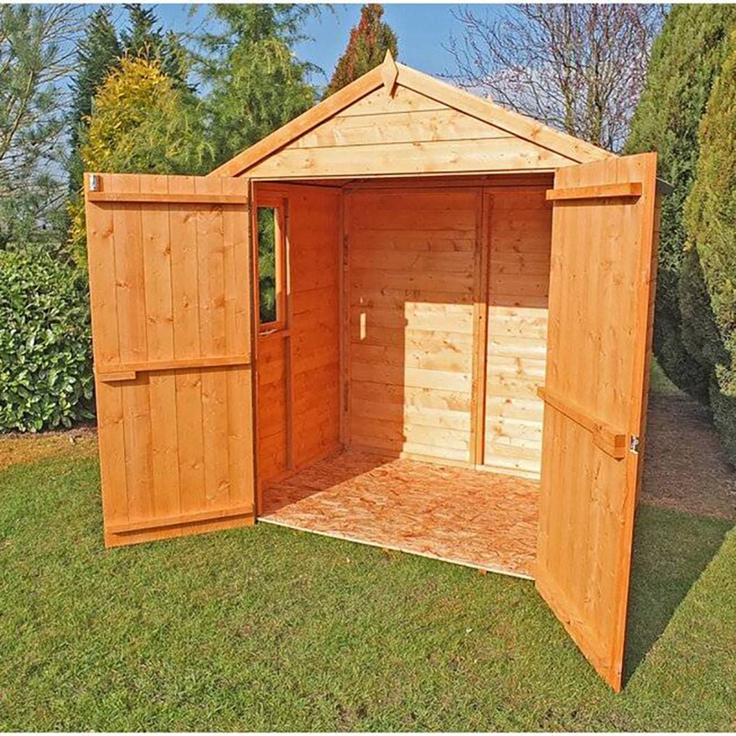 Shire Bute 4x6ft Shiplap Apex Double Door Wooden Shed - JJ Building Materials