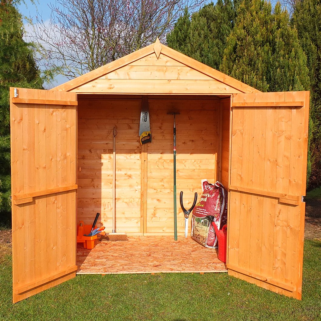 Shire Bute 4x6ft Shiplap Apex Double Door Wooden Shed - JJ Building Materials