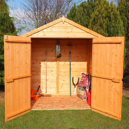 Shire Bute 4x6ft Shiplap Apex Double Door Wooden Shed - JJ Building Materials