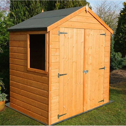 Shire Bute 4x6ft Shiplap Apex Double Door Wooden Shed - JJ Building Materials