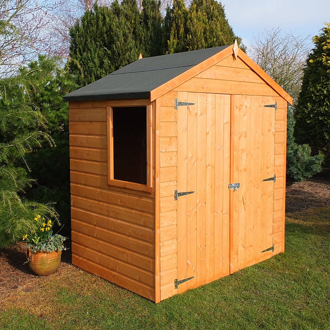 Shire Bute 4x6ft Shiplap Apex Double Door Wooden Shed - JJ Building Materials