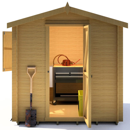 Shire Camelot Log Cabin With 19mm Log Thickness - JJ Building Materials