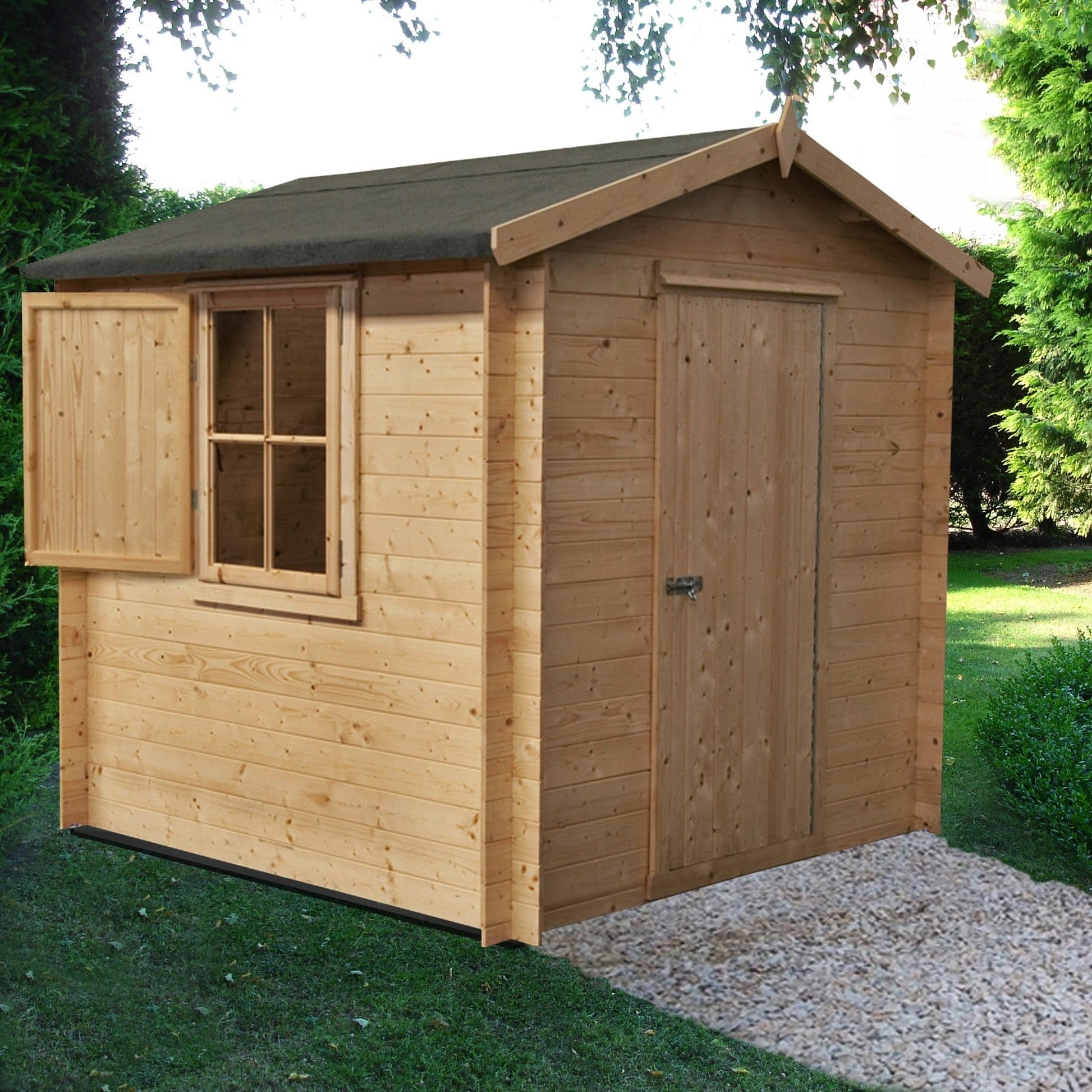 Shire Camelot Log Cabin With 19mm Log Thickness - JJ Building Materials