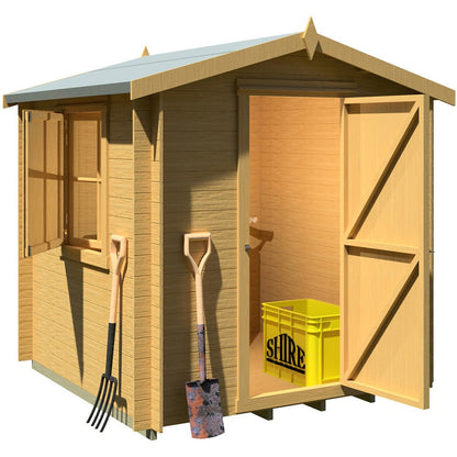 Shire Camelot Log Cabin With 19mm Log Thickness - JJ Building Materials